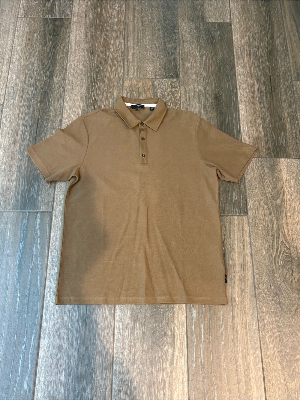 Ted Baker Men's Camel Brown Pique Polo